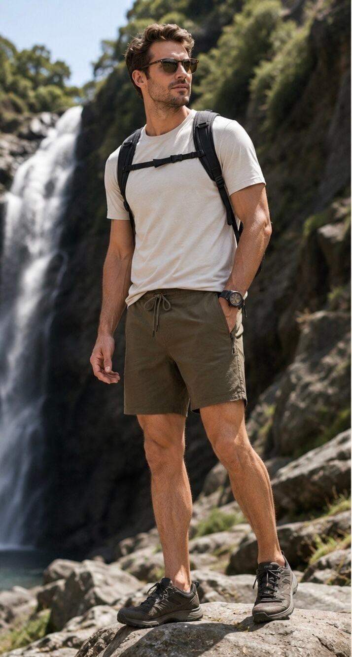 Roark Shorts Mens 38 Dark Khaki Layover Travel Stretch Hiking Huckberry NWT